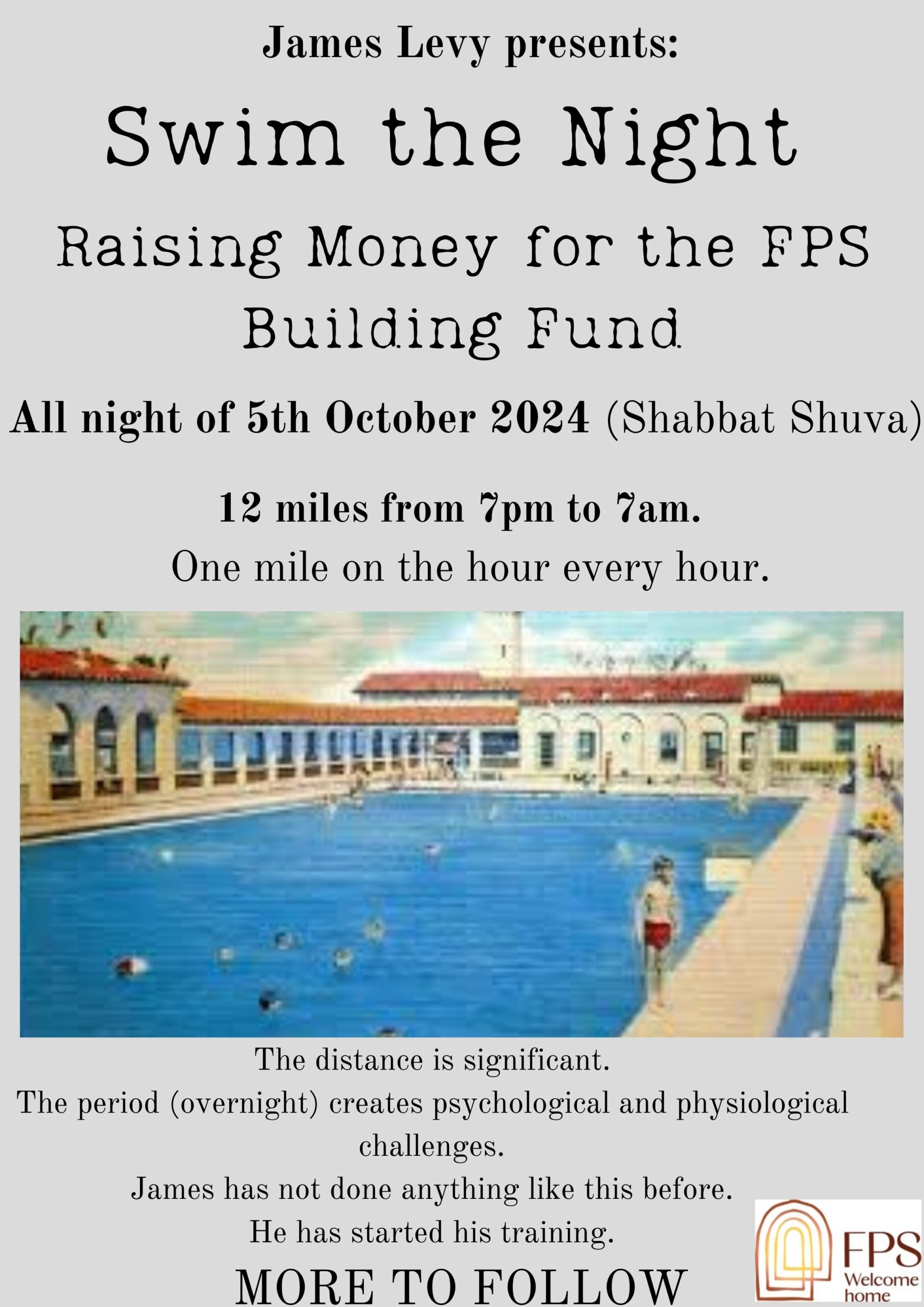 Swim the Night: Raising Money for the FPS Building Fund
