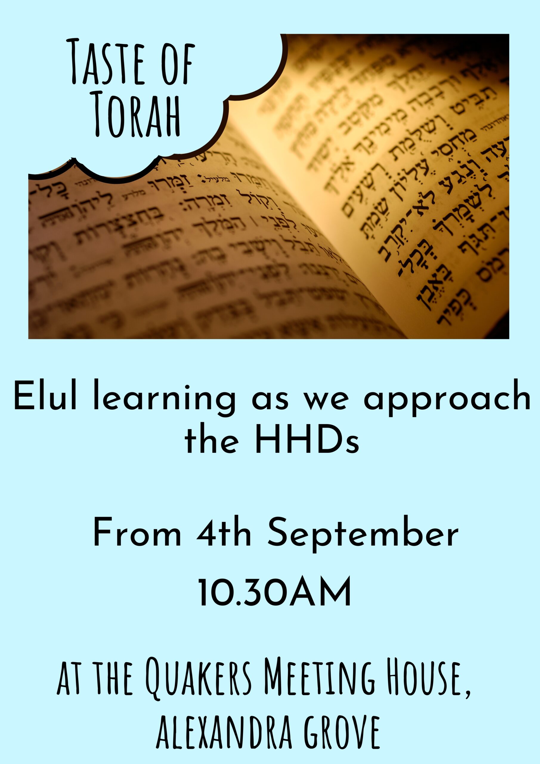 Elul Learning as we approach the High Holy Days